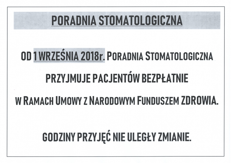 Poradnia Stomatologiczna